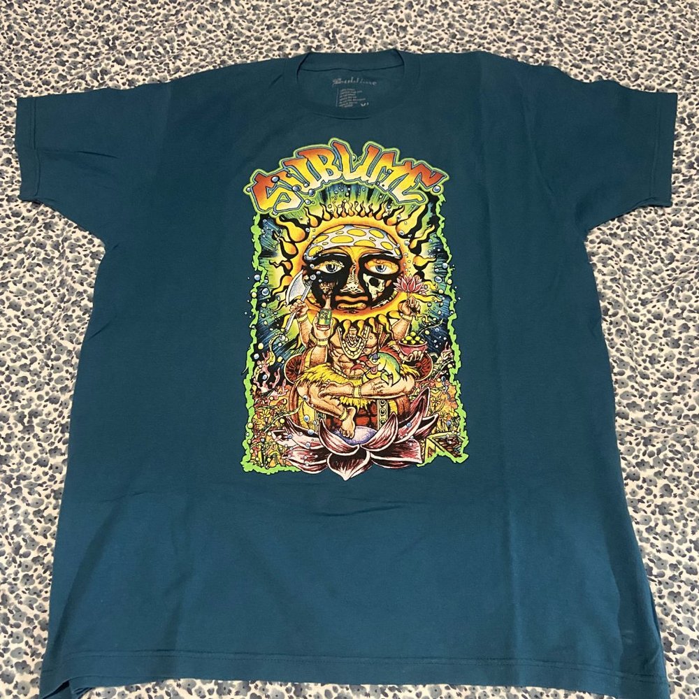 NWOT Authentic Sublime Teal Sun T-Shirt